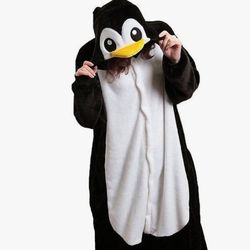 Pinguino Pinguin Animal Pajamas for Women Men Adult Onesie Unisex Sleepwear M
