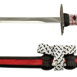 New! Red Mini Japanese Samurai Sword Letter Opener With Display Stand
