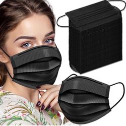 Adult Black Disposable Face Mask/100 Pieces
