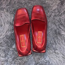 Red Leather Loafers