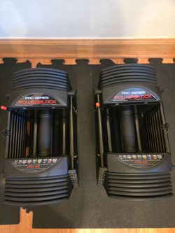 Powerblocks Pro 50 Urethane Adjustable Dumbbells with Stand