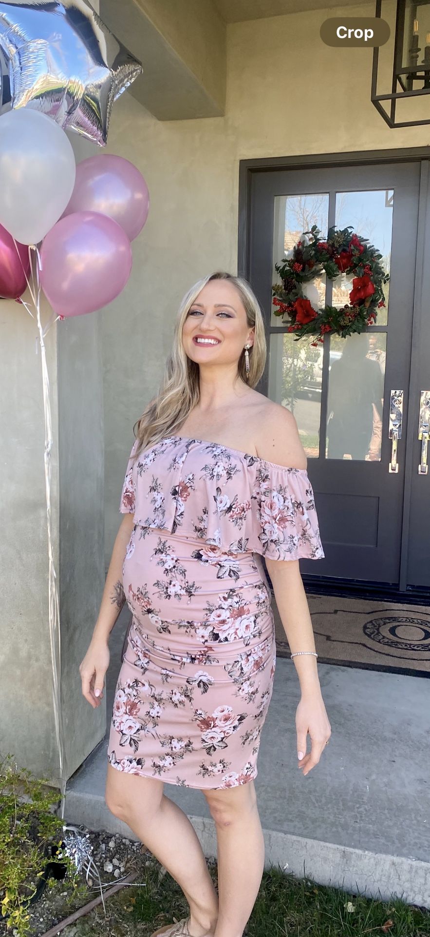 Four Maternity Dresses Pink Blush Size Medium