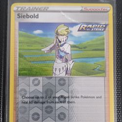 Pokemon Card Trainer Siebold Holo