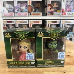 EXC GLITTER MINI Elphaba & Glinda Bubble Gown Wicked Funko Toy Oz Witch Movies