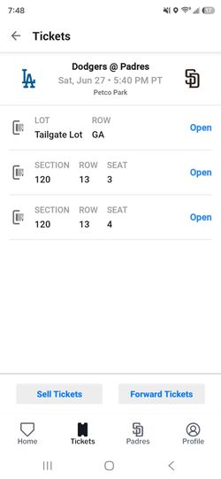 PADRES vs. DODGERS - Saturday, 6/27/2026