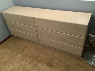 Marble Dresser with 2 Nightstands