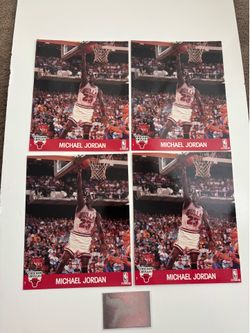 4 VINTAGE  1990 MICHAEL JORDAN 8x10 PHOTOS NBA HOOPS ACTION CHICAGO BULLS