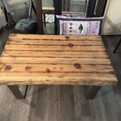Artisan Solid Wood Coffee Table - Industrial / Rustic Modern
