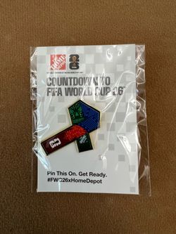 Officially Licensed FIFA World Cup 26 Soccer Countdown Pin, Multicolor