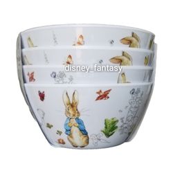 Beatrix Potter 2024 Peter Rabbit Melamine Cereal/Soup Bowl Set 4 Easter/Spring