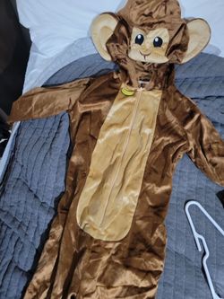 Monkey Halloween Costume Jumpsuit with Hood
