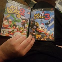 Playstation Two Ps2 Ape Escape 2 And Ape Escape 3 Complete mint 
