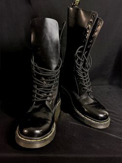 Rare size 10 Dr. Martins 1914 smooth leather 14 eye tall boots