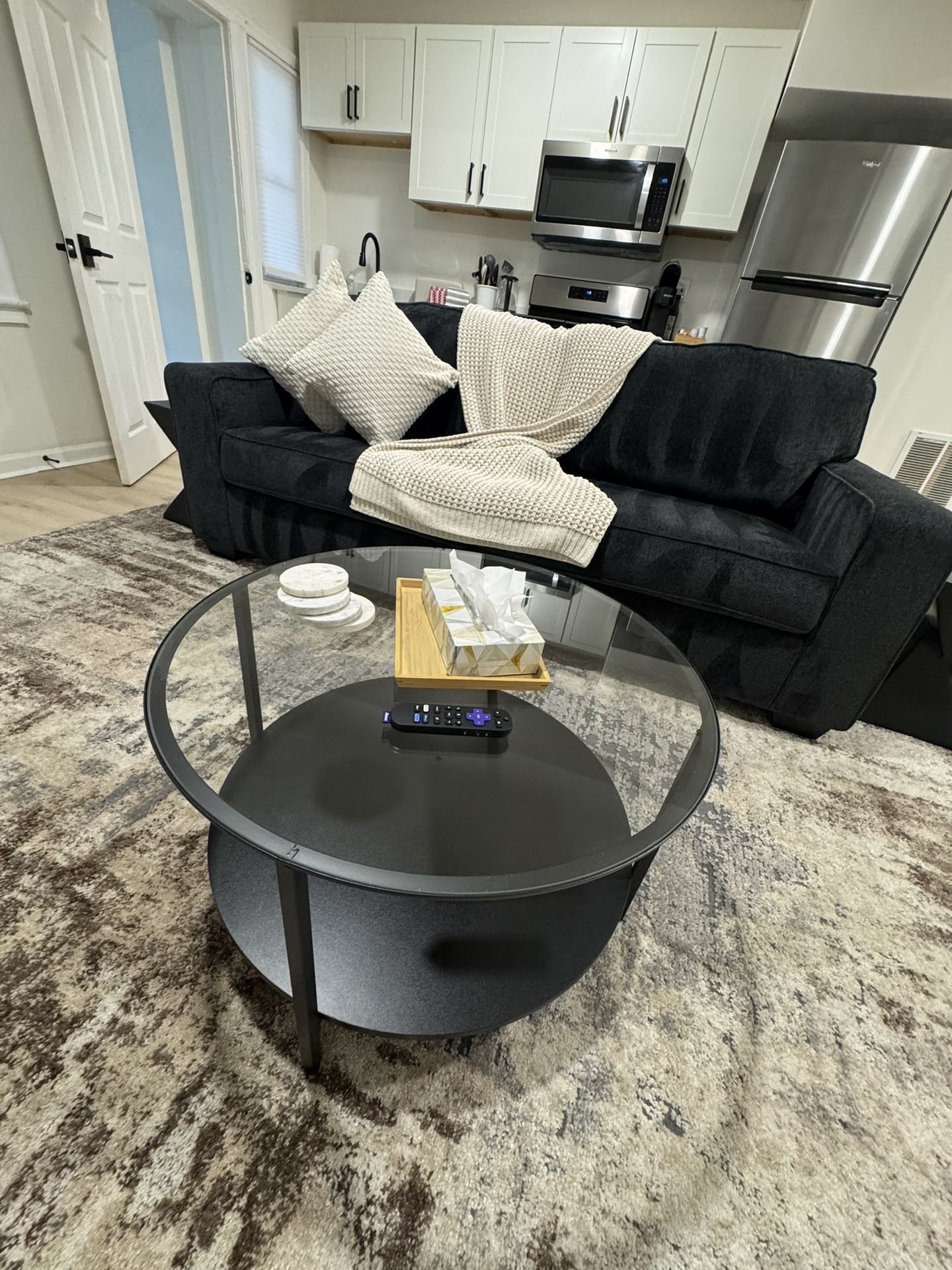 IKEA Vittsjo Coffee Table – Black-Brown with Tempered Glass Top