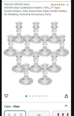Glass Candlestick Holders