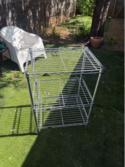 3 tier metal shelf