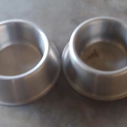 Chrome Lg  Dog bowls