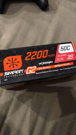 Spektrum Accessories 11.1V 2200mAh 3S 30C Smart G2 LiPo Battery: IC3