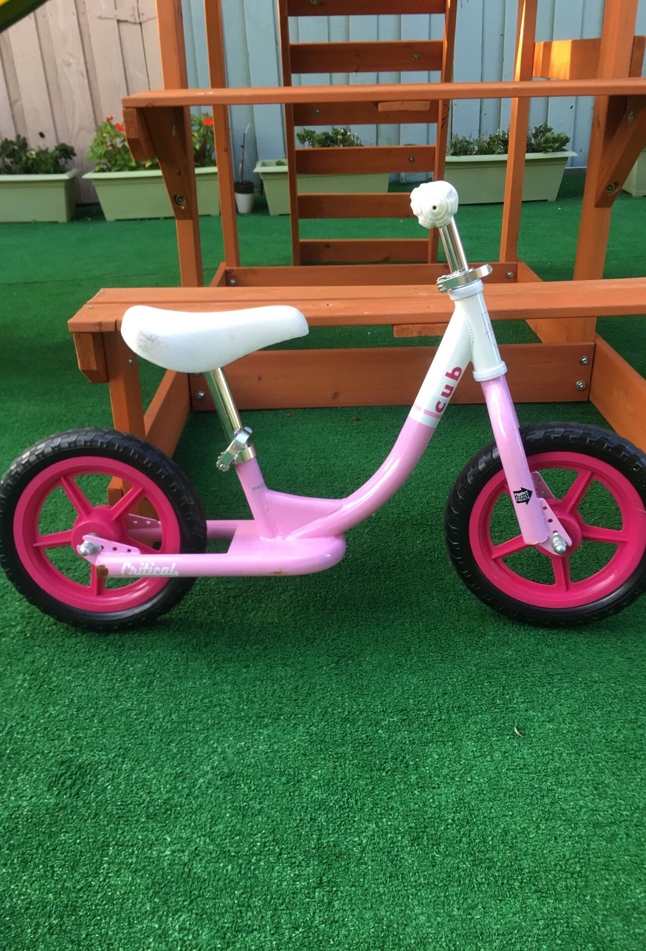 Pink no pedal bike $30