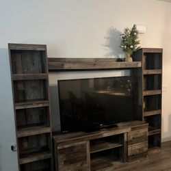 Trinell Entertainment Center with 60" TV Stand (Already Put Together)