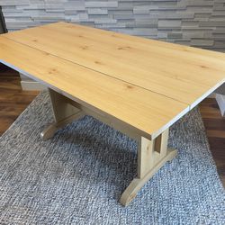 Faux Pine Folding Trustle Table 