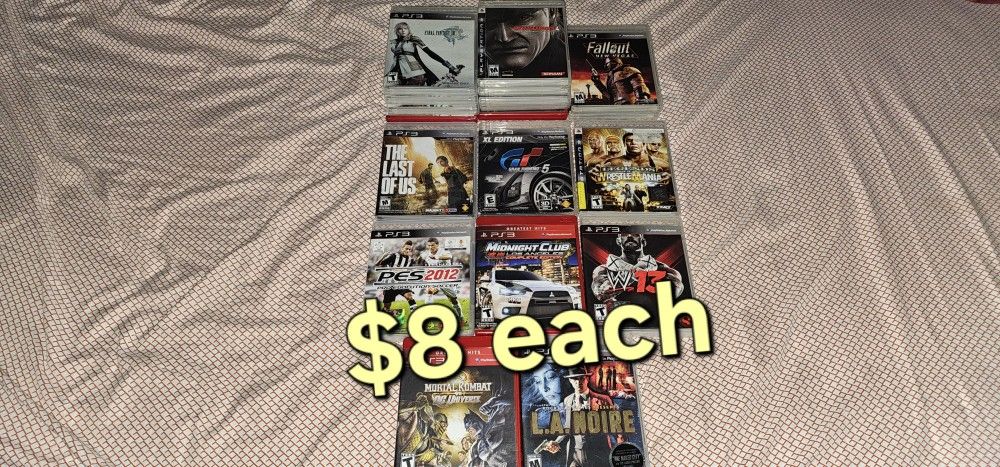 Ps3 Playstation 3 Games ( $8 Each )