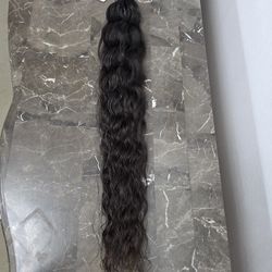 30" Raw Top Quality Peruvian Virgin Human Hair Natural Wave/Water Wave Bundle
