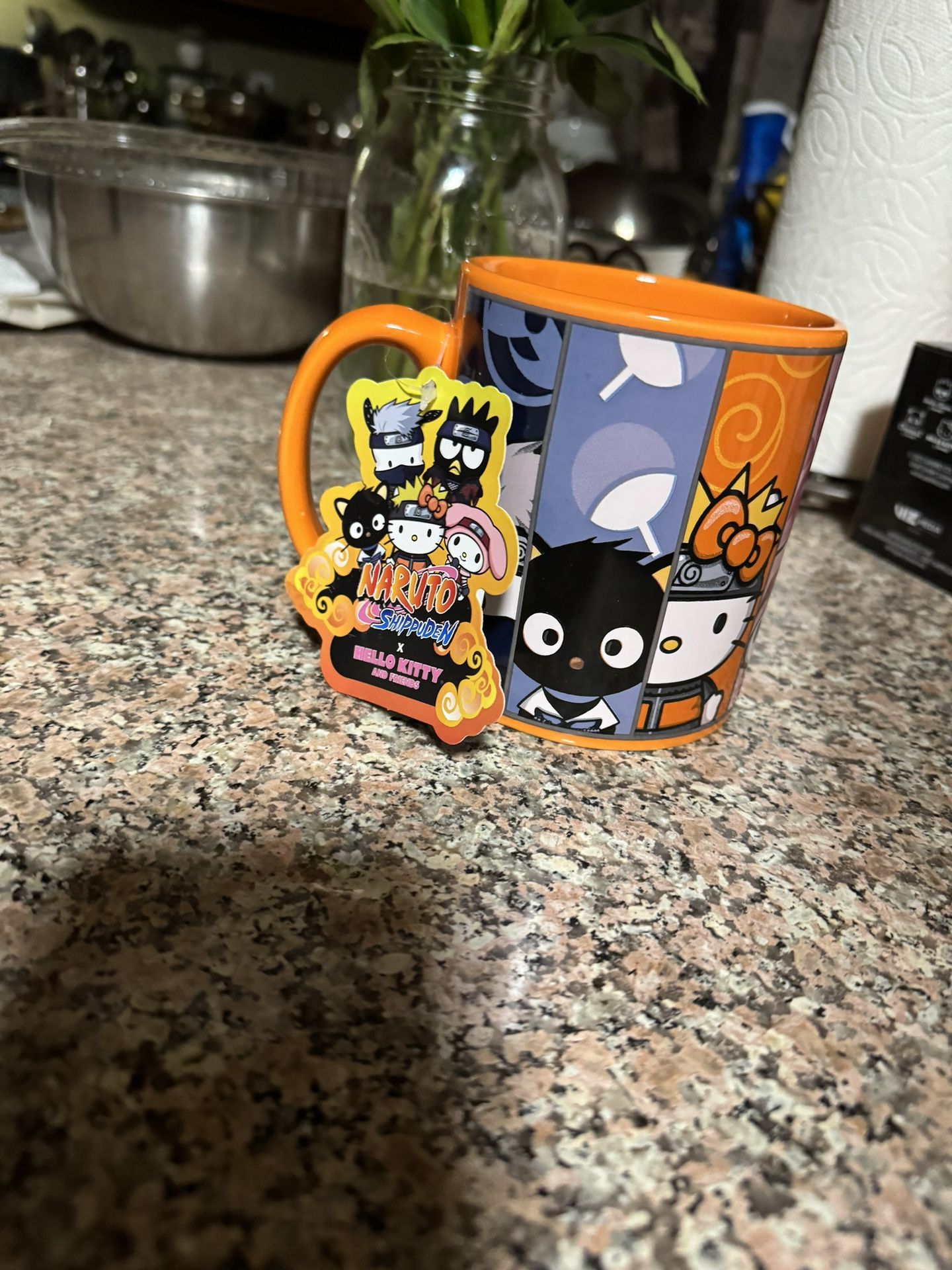 6 IN. CHOPSTICK BOWL 20 OZ. (591 ML.) & MUG NARUTO SHIPPUDEN X HELLO KITTY AND PRIENDS