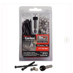 2 Of -Cortex for Fiberon ArmorGuard Decking - 2-1/2 inch Cortex screws and plugs - Nantucket Gray (50 LF)