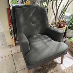 Armchair/lounge chair - charcoal grey & very comfortable