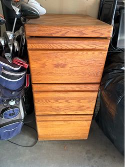 Oak filing cabinet