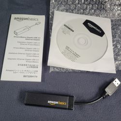 Amazon Basics USB 3.0 to 10/100/1000 Gigabit Ethernet Internet adapter
New!
