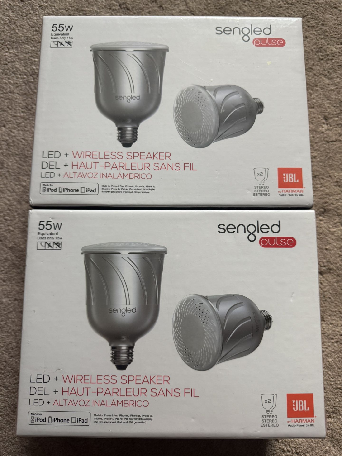 (2) NEW Sengled Pulse - JBL Bluetooth Speaker/LED Smart Bulb - App Control SELL/TRADE