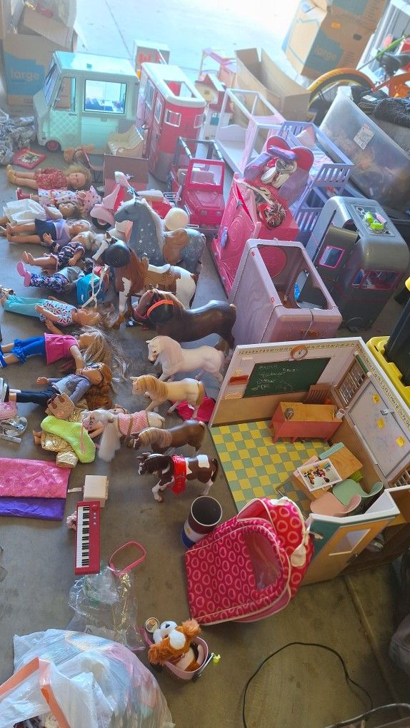 Massive American Girl Doll Collection.