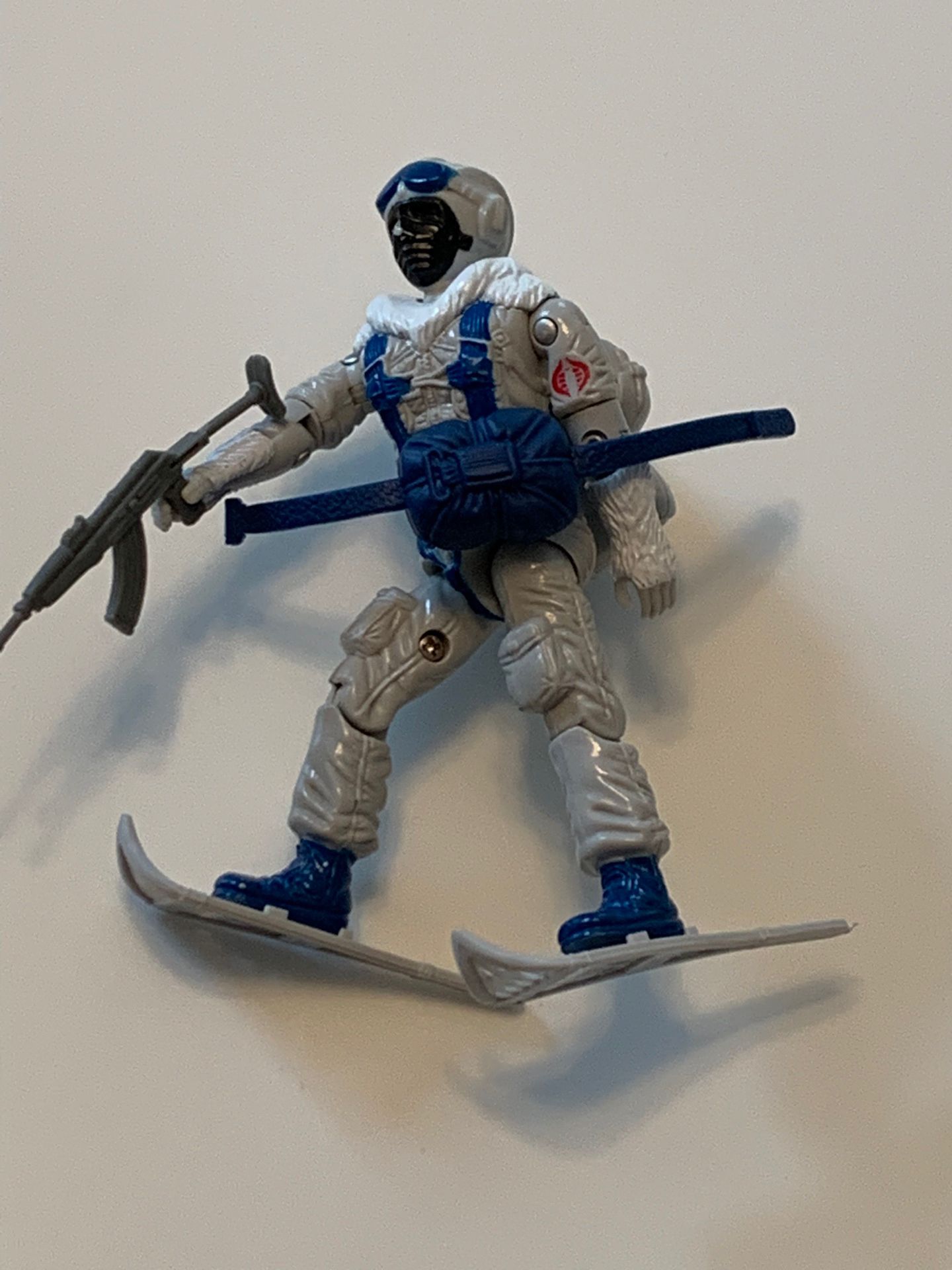 GI JOE COBRA POLAR ASSAULT (SNOW SERPENT) From 1985 with FULL CARD & Accessories (NC)