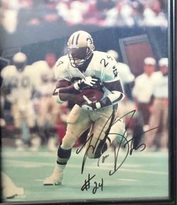 Mario Bates Signed New Orleans Saints 8x10 Framed Photo