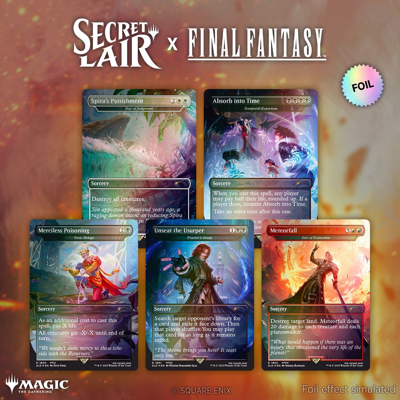 MTG Secret Lair - FINAL FANTASY Game Over JP Foil Edition 🔥SHIPS TOMORROW🔥