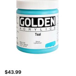 New Golden Teal Acrylic Paint 