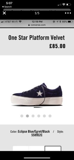 NEW IN BOX SIZE 6.5(us women) BLUE VELVET PLATFORM CONVERSE