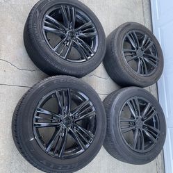 4 - 225/55r17 5x114.3 5x4.5 Stock G35 G37 Q50 Nissan 350z 370z Maxima Altima Civic Accord Wheels Rims Good Treads Tires!!