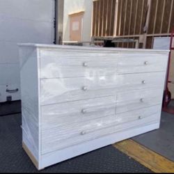 New White 8 Drawer Dresser