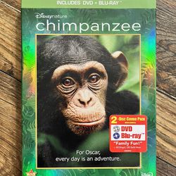 Walt Disney DISNEYNATURE CHIMPANZEE (2012 DVD & Blu-Ray) 2 Disc Combo Set with Original Slipcover *LIKE NEW* Opened But Never Used!