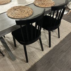 4 Black Dining Chairs