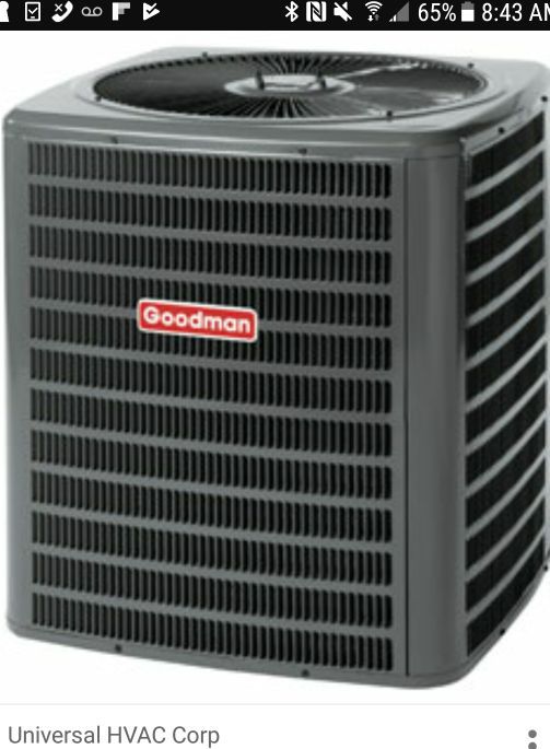 Goodman split Air Conditioner/ Heat unit.