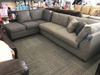 Mix and Match Extra Cushioned Gray and Charcoal Sectional. Brand new