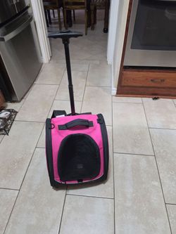 Pet Carrier Back Backpack/on Wheels