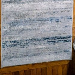 Striped Blue And Gray Runner