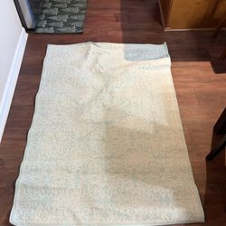 BLUE GREEN TEAL RUG 6 X 4