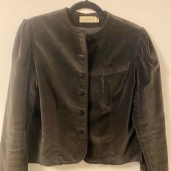 Vintage Fay's Closet" dark brown velvet blazer