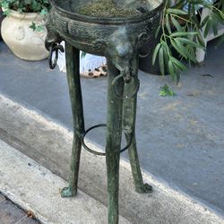 Grand Tour Archeological Verdigris Bronze Style Planter Height 25
